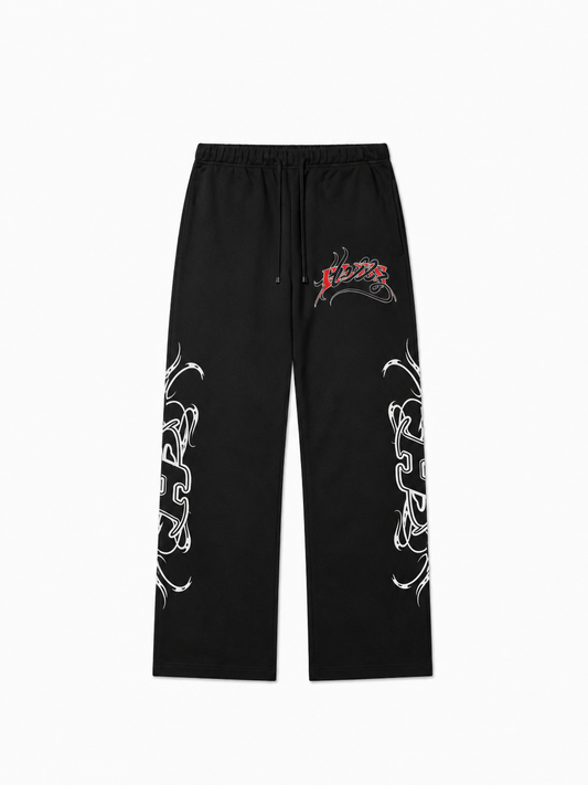 Black Barbed Sweats